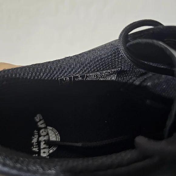 Dr. Martens Junior 1461 Overlay Leather Shoes In Black - Picture 3 of 11